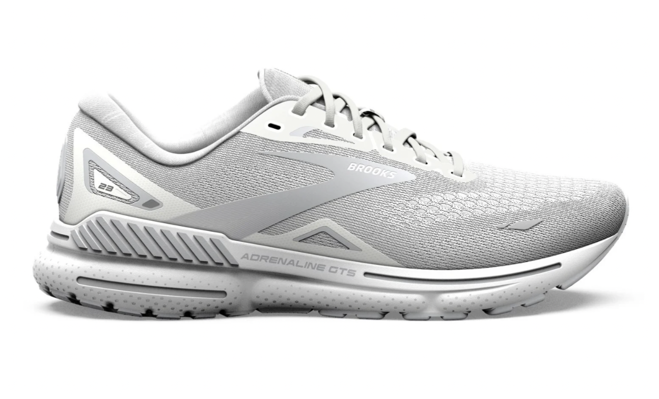 Brooks Adrenaline GTS 23 Womens White Oyster Silver